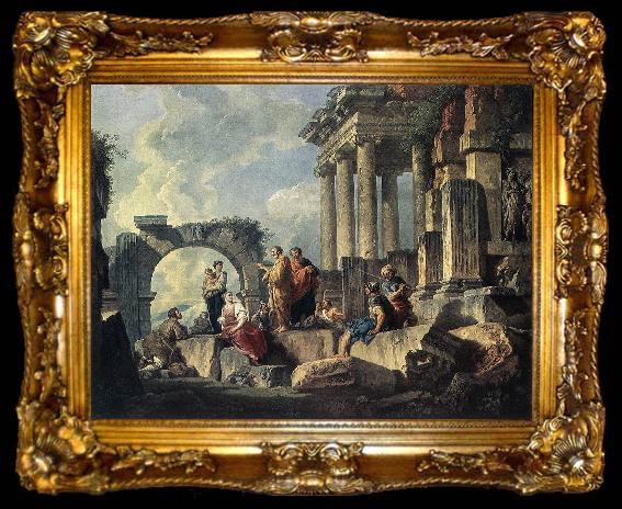 framed  PANNINI, Giovanni Paolo Apostle Paul Preaching on the Ruins af, ta009-2